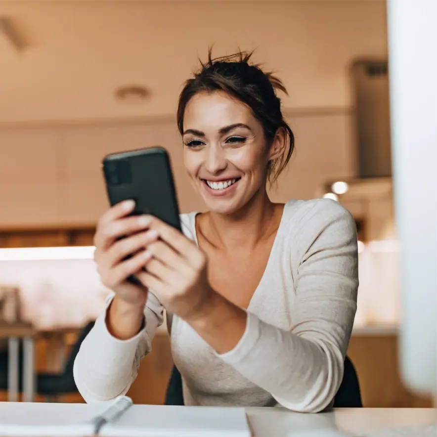 Woman speaking with a doctor through video call